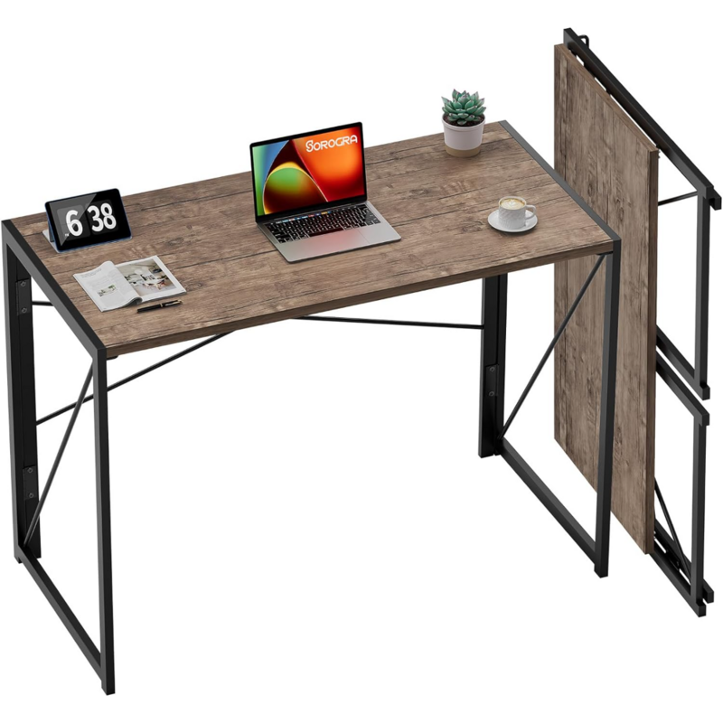 مكتب بسيط قابل للطي للكتابة ، توفير للمساحة ، طاولة قابلة للطي بدون حاجة للتجميع ، مكتب كتابة ،