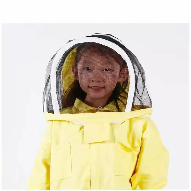 بذلة أطفال قطنية مقاومة للنحل ، بدلة فضاء ، غطاء مضاد للنحل ، أدوات تربية النحل ، أصفر ، 1: 1000