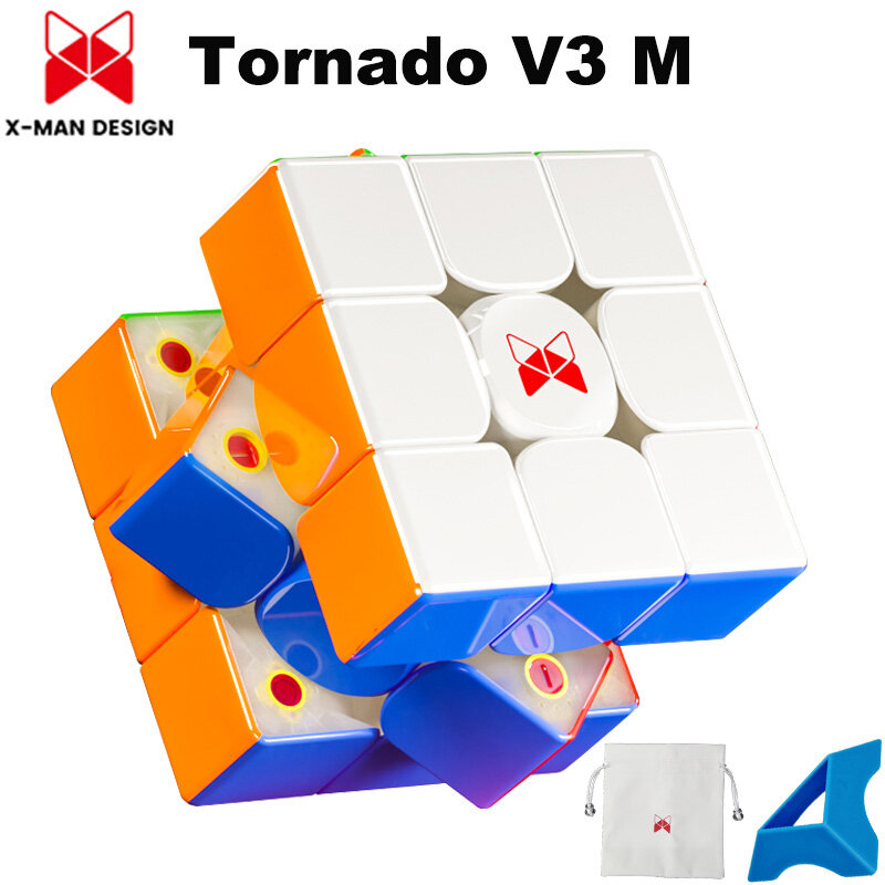 مكعب سريع QiYi XMAN Tornado V3 x 3x3 Maglev مكعب سحري ذو قلب مغناطيسي لغز 3x3 سرعة 3 × 3 ألعاب أطفال Cubo Magico مكعبات