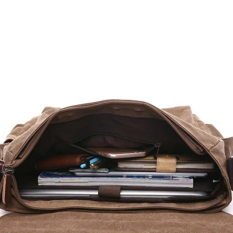 حقيبة ظهر رجالية من القماش عبر الجسم ، كمبيوتر محمول ، كتف واحد ، حقيبة مدرسية متعددة الجيوب ، حقيبة ساعي البريد ، والسفر ، والأزياء الترفيهية ، 2023