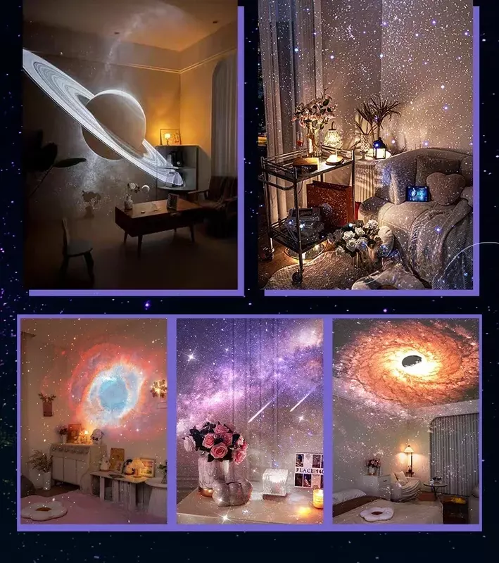 أضواء ليلية ثلاثية الأبعاد مجرة نجوم ، قبة استدارة منزلية ، مصباح سماء مرصعة بالنجم ، ديكور غرفة أطفال ، هدايا رومانسية