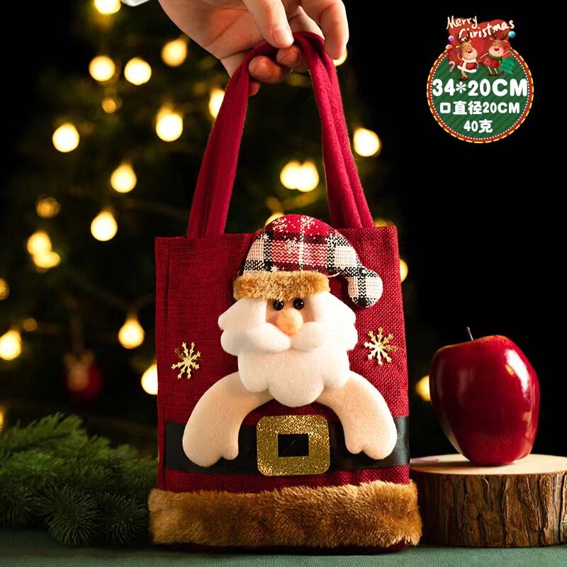 حقيبة حمل عيد الميلاد للأطفال ، هدية الحلوى الإبداعية ، حقيبة التفاح ، عشية عشية الإبداعية ، جديد