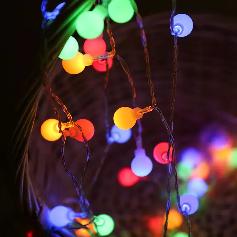 مقاوم للماء الكرة LED سلسلة أضواء ، USB ، طاقة البطارية ، إكليل ، مصباح في الهواء الطلق ، الزفاف ، حديقة ، أضواء الجنية ، ديكور عيد الميلاد ، 10 متر
