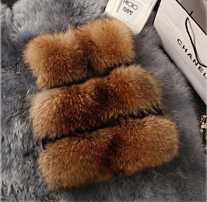 Wholesale Imitation Fox Fur Vest Raccoon Dog Women Burst Small Jacket