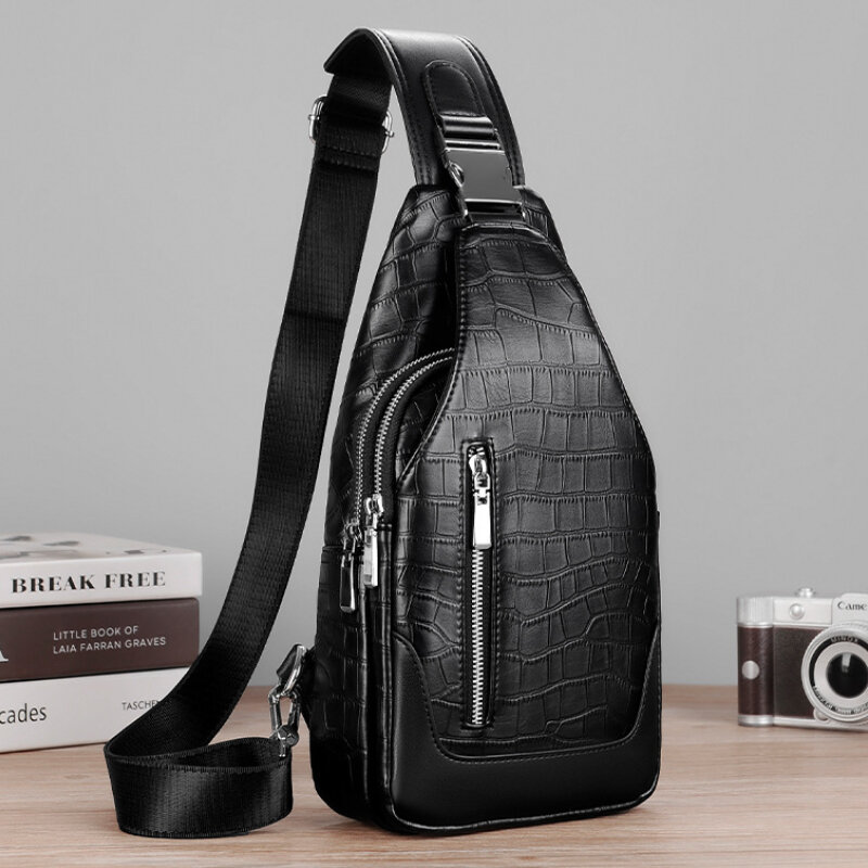 شيكاجي بسيطة الترفيه الرياضة حقيبة الكتف واحدة متعددة الوظائف موضة العلامة التجارية حقيبة كروسبودي حقيبة الصدر شخصية عادية