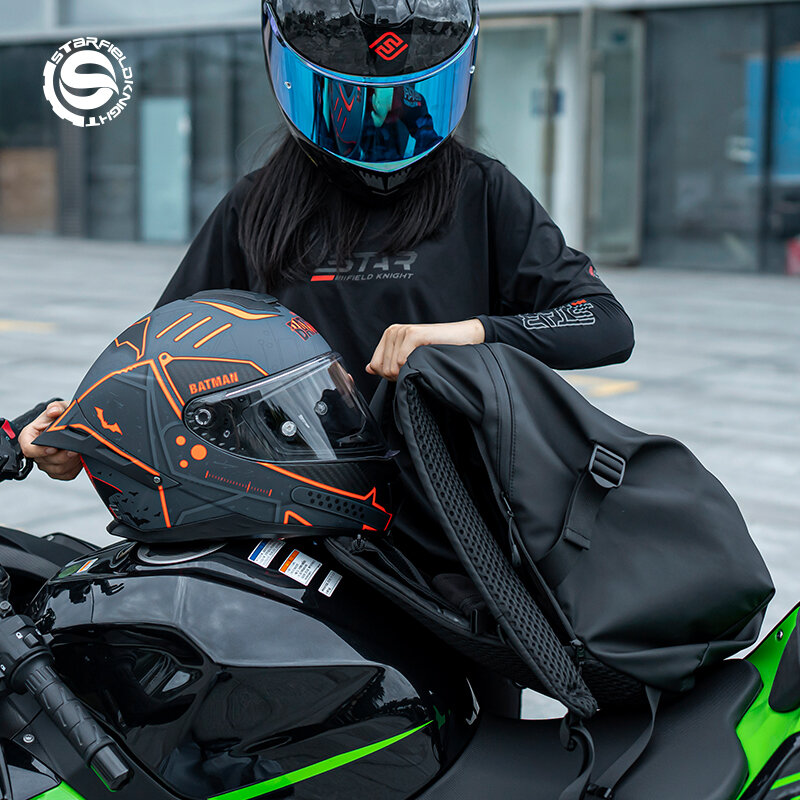 SFK-حقيبة ظهر تروس ركوب الدراجات النارية ، حقيبة خوذة عالية السعة ، حقيبة متعددة الوظائف ، مقاومة للماء ، انعكاس ليلي ، في الهواء الطلق ، السفر