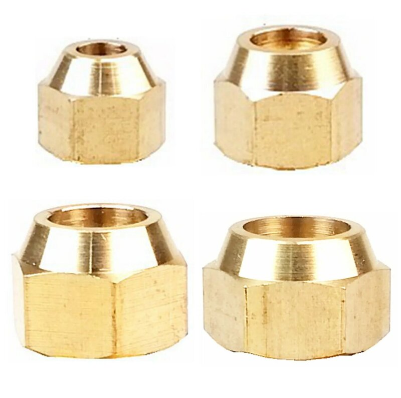 Brass Flare Nut Fit For Tube O/D 6/8/10/12mm Female M12x1.25 M16x1.5 M18x1.5 Connector Air Conditioner