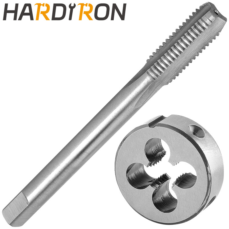 هارديرون M8.5 X 0.75 مجموعة ادوات الصنبور وقوالب اليد اليمنى ، M8.5 x 0.75 آلة الخيط الحنفية & يموت الجولة