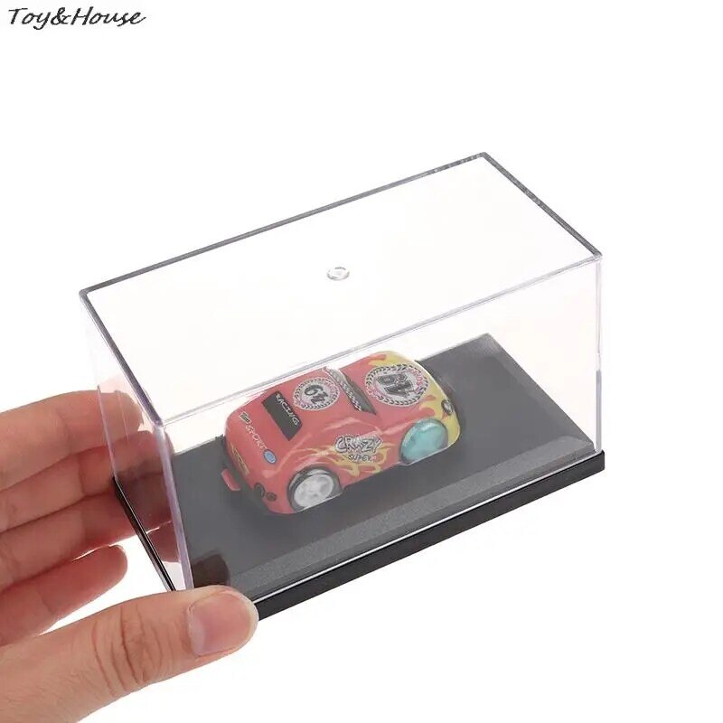 صندوق عرض نموذج سيارة صغيرة ، حافظة واقية شفافة ، غطاء صلب من الأكريليك للغبار ، حامل تخزين ، مبتكر وعملي ، 1:64