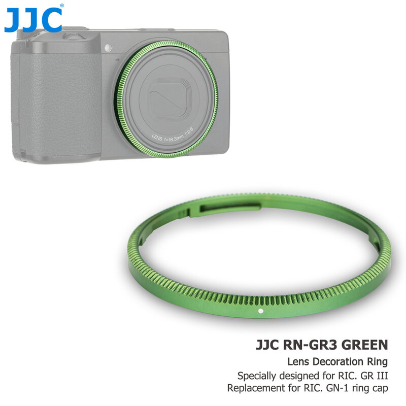 JJC الأزرق اللون الألومنيوم عدسة حلقة لريكو GR III GRIII GR3 كاميرا يحل محل ريكو GN-1 عدسة الديكور الدائري