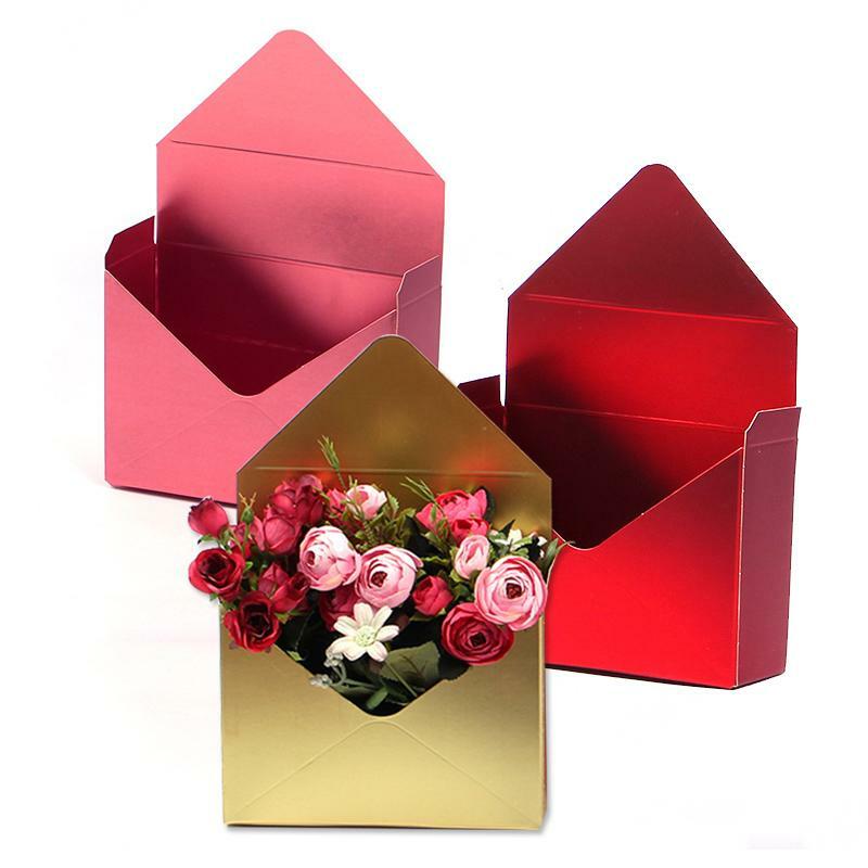 1 قطعة الإبداعية ورقة صندوق مقاوم للماء المغلف شكل زهرة صندوق بائع الزهور هدية التعبئة الطرف الديكور