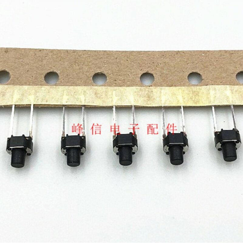 20Pcs Japanese Small Micro Reset Button Switch Micro Button Straight Plug-in 2 Feet Round 6*6*7 Tact Switch