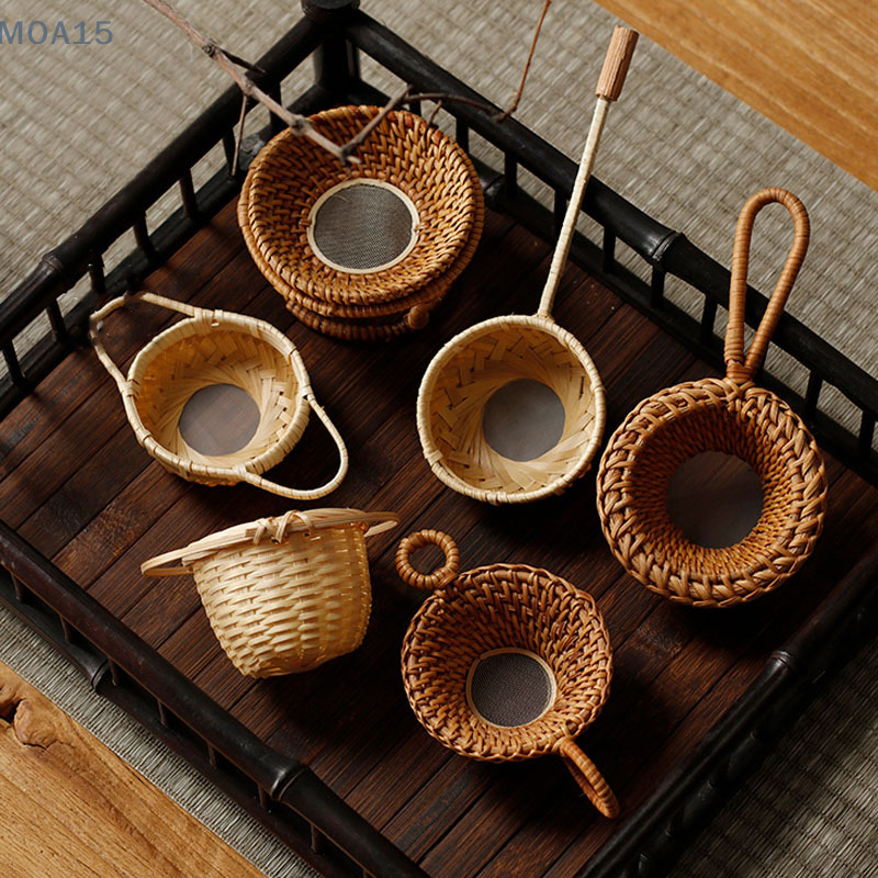 مصفي شاي من الخيزران ، أوعية حفل الشاي ، أوعية حفل الشاي ، ديكور الطاولة ، أداة المطبخ ، أوراق الروطان اليابانية ، ملحقات القمع