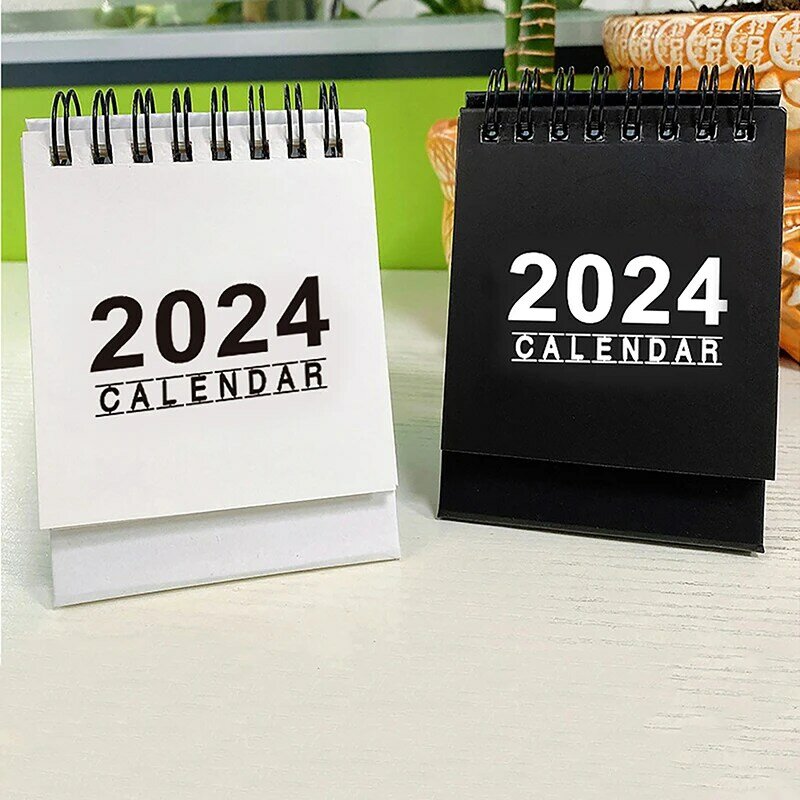 Kawaii لفائف مكتب التقويم ، قائمة المهام ، مخطط شهري يومي ، منظم جدول الأعمال ، اللوازم المكتبية لطيف ، أبيض وأسود ، 2024 ، 2025