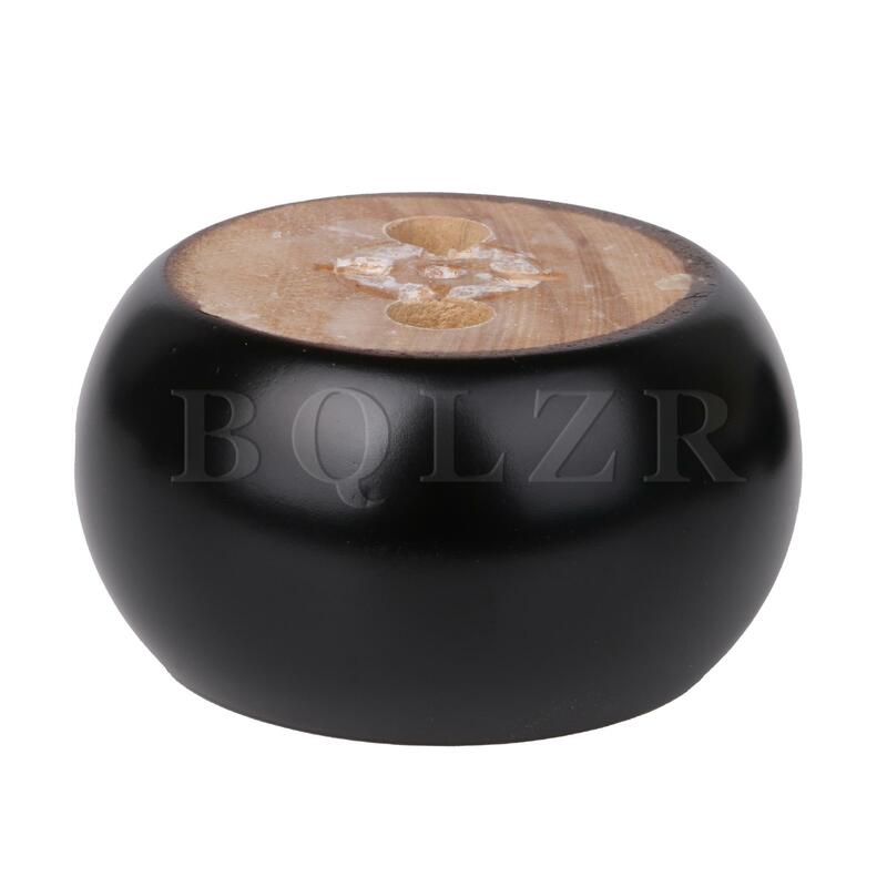 BQLZR 4 قطعة أقدام أثاث مستدير ل أريكة سرير خشب 2.75 "x 1.57" ث/مسامير أسود