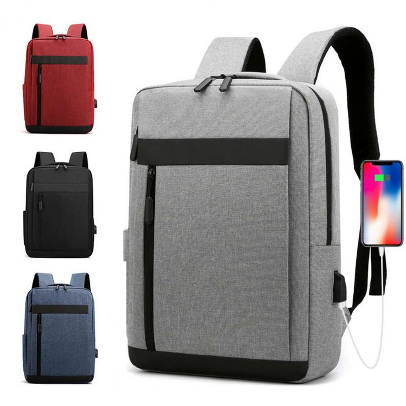 حقيبة ظهر متعددة الوظائف للجنسين ، أحزمة كتف قابلة للتعديل ، منفذ شحن USB ، حقيبة ظهر عادية للخارجية