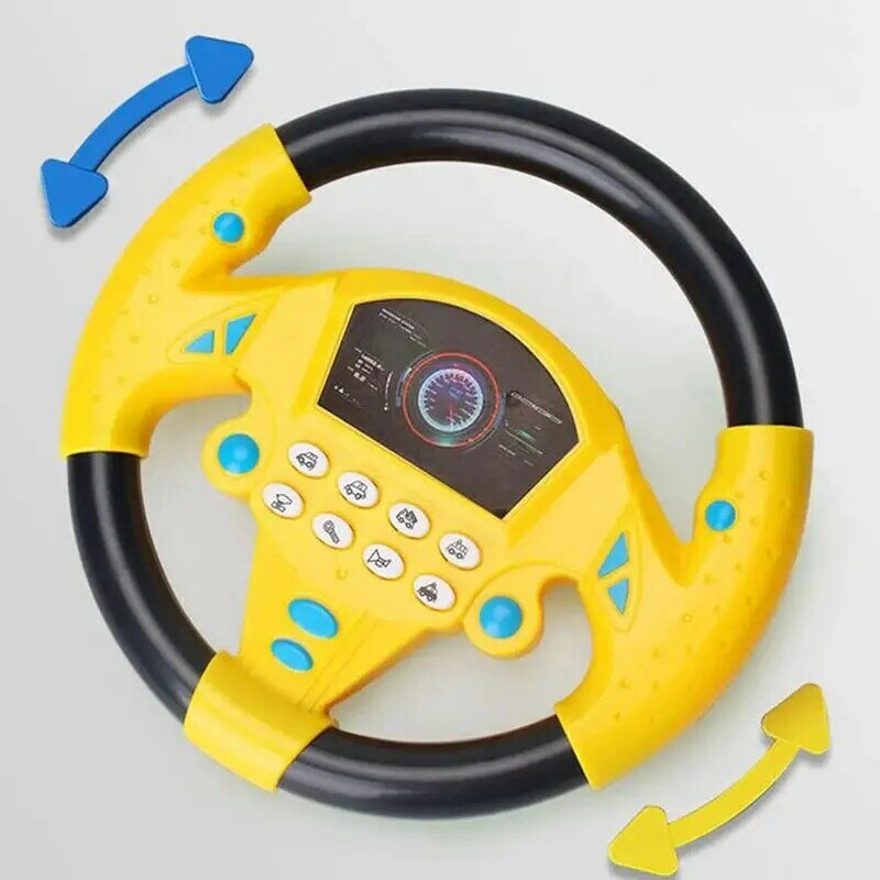 لعبة عجلة القيادة للأطفال ، محاكاة تحكم القيادة مع الضوء و الصوت ، لعبة التعلم التنموية ، القيادة المضحكة