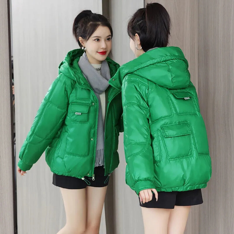 Parkas Women Hooded Winter Jacket 2022 New Korean Thicke Down Cotton Parka Overcoat Female Coat Short  Loose Warm Outwear Ladies