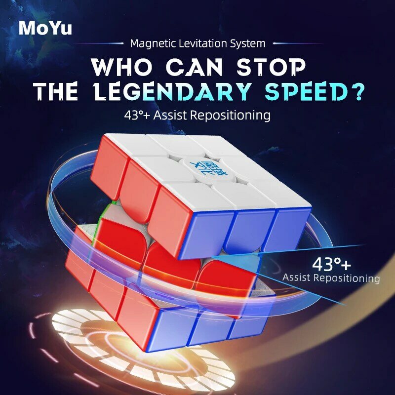 MOYU-مكعب سحري مغناطيسي احترافي ، سوبر ويلونج ، قلب كرة سحرية ، لعبة ألغاز ، سرعة 3x3 ، 3x3x3