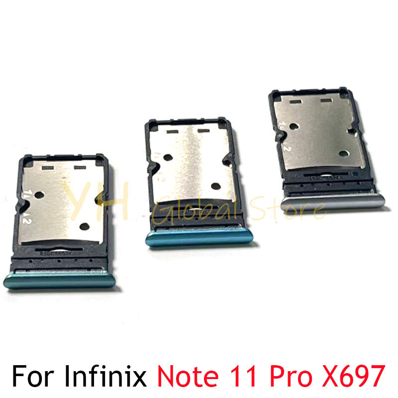 حامل درج فتحة بطاقة Sim لـ Infinix Note 11 Pro ، X697 ، قطع غيار التصليح