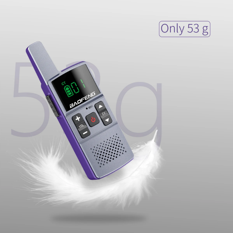Baofeng-جهاز اتصال لاسلكي صغير احترافي مع راديو ثنائي الاتجاه ، شحن مباشر USB ، UHF ، M1 ، M2 ، سماعة رأس-m hz ، 1 Way ، 2 Way