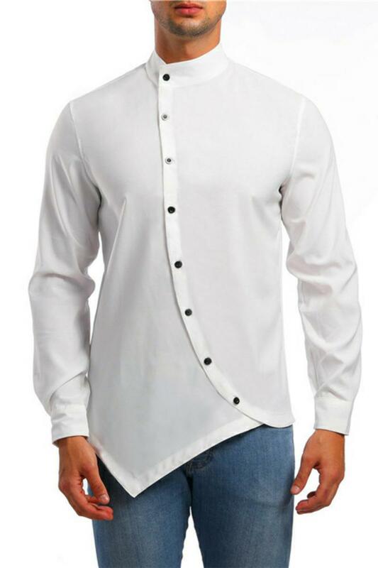 قميص بجيب مناسب للجسم للرجال ، بأكمام طويلة ، بلاكيت قطري ، عصري غير رسمي
