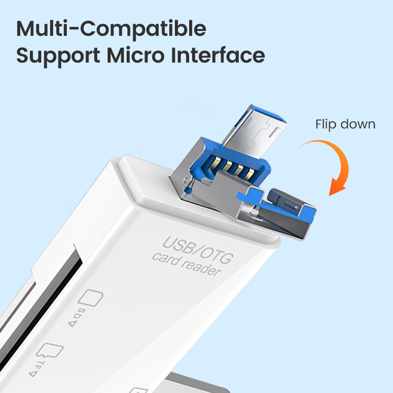 OTG SD TF قارئ بطاقة 480Mbps عالية السرعة نقل محول USB فلاش حملة محول نوع C USB 2.0 مايكرو USB قارئ بطاقة