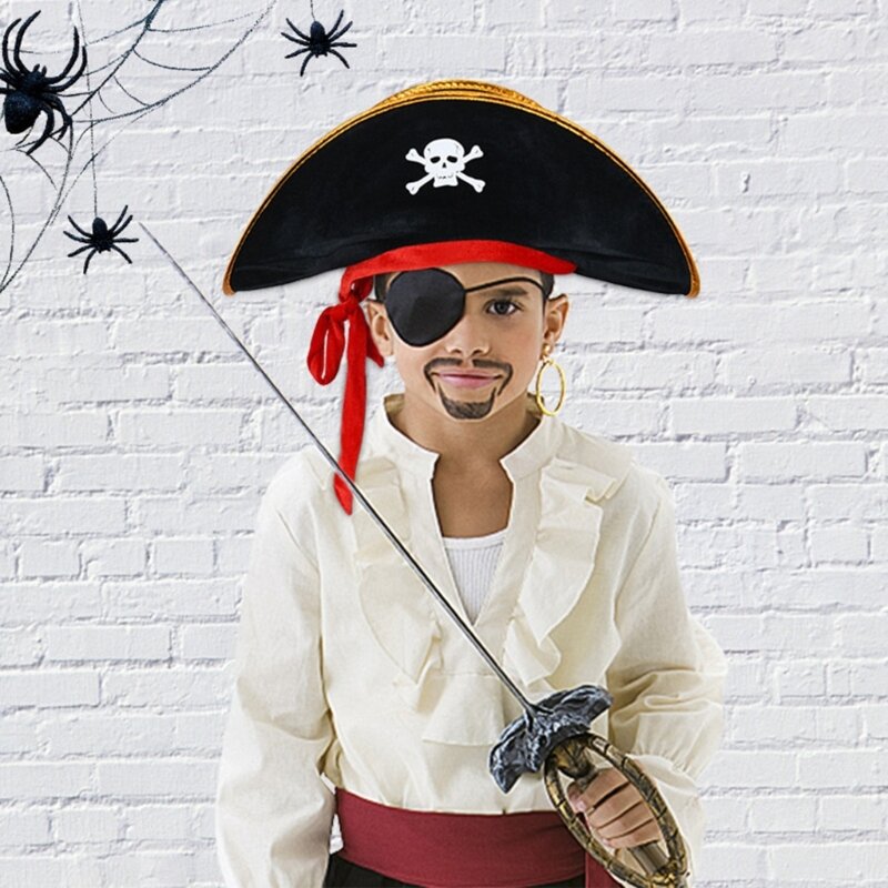 الجمجمة طباعة القراصنة قبعة للأطفال الأطفال القراصنة قبعة تأثيري الدعامة زي