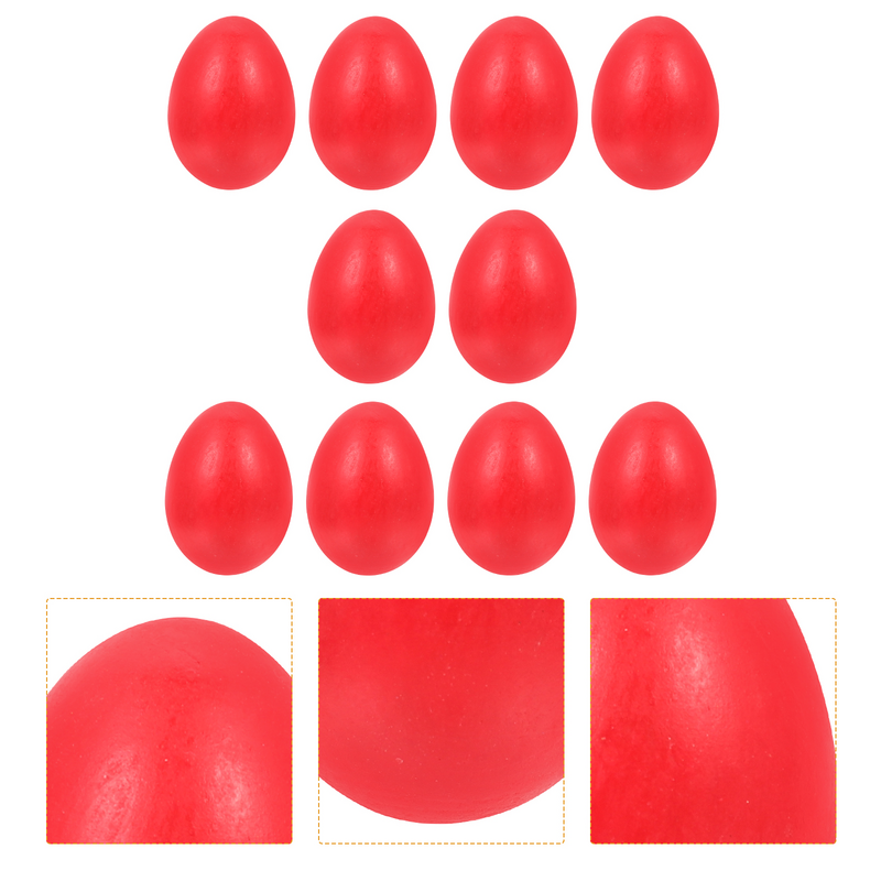 زينة على شكل خشب عيد الفصح ، بيض عيد الفصح القابل بطبعته ، مفاجأة قابلة للتشذيب للأطفال ، أحمر ، 10: 10000