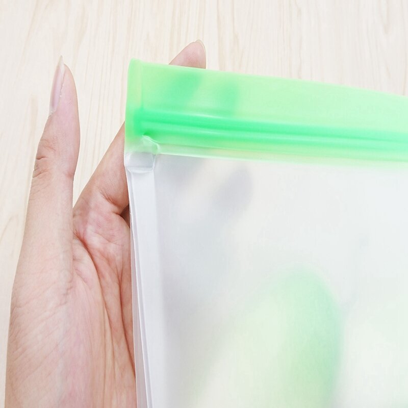 أكياس قابلة لإعادة الاستخدام جالون مانعة للتسرب مانعة للتسرب BPA الحرة أكياس الفريزر قابلة لإعادة الاستخدام للسفر