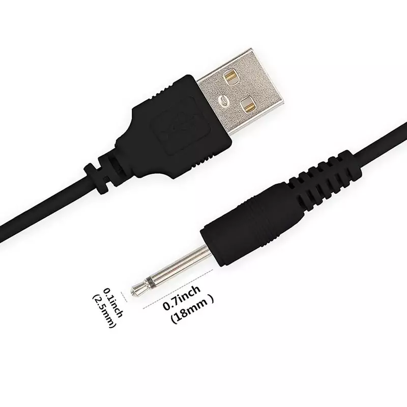USB تيار مستمر 2.5 هزاز كابل الشاحن الحبل ل ألعاب جنسية قابلة للشحن الهزاز مدلك اكسسوارات العالمي USB امدادات الطاقة