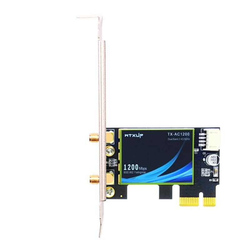 بطاقة PCIE WIFI بسرعة 1200 ميجا بت في الثانية محول شبكة لاسلكي متوافق مع PCI-E