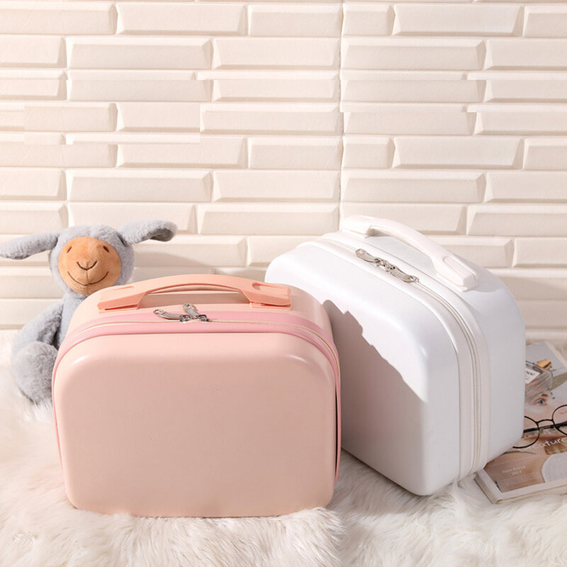 Pink Waterproof Explosion-proof Lady Small Luggage Travel Suitcase Women's Makeup Bag Size:30-15.5-23cm