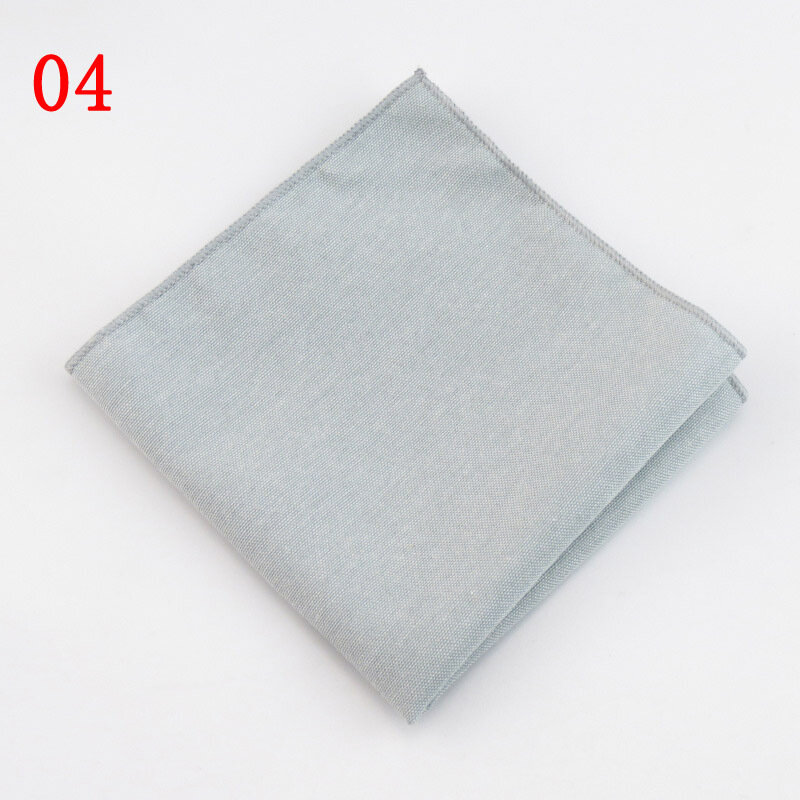 NEW Cotton Hanky Monochrome Pocket Towel Square Men's Suit Accessories Candy Solid Colors Pocket Cloth Manufacturers Wholesale