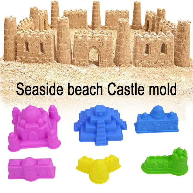 6 قطعة/المجموعة الإبداعية قلعة الرمال الطين العفن بناء الهرم Sandcastle مجرفة رمال على الشاطئ حمام التفاعلية مضحك لعبة ألعاب للشاطئ