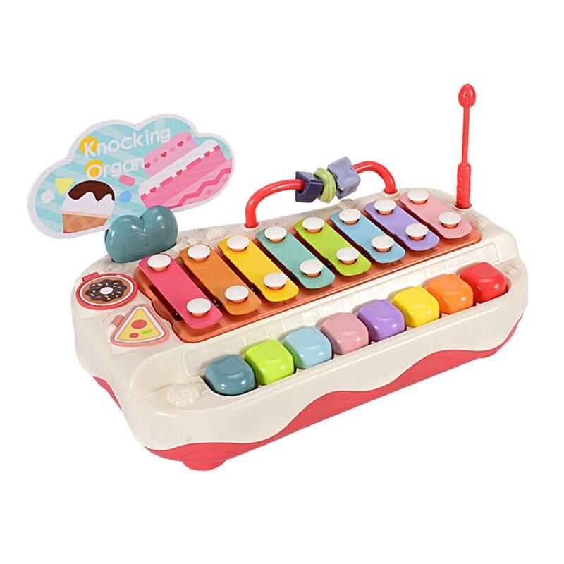 لعبة تعليمية للأطفال ، آلة موسيقية متعددة الألوان ، بيانو يطرق يدويًا ، بيانو صغير ، أولاد وبنات ، 3 + هدايا