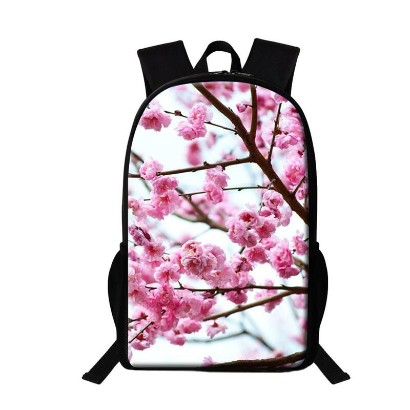 حقيبة ظهر نسائية على شكل أزهار الكرز ، حقائب مدرسية يومية للفتيات ، حقيبة ظهر نسائية أنيقة للسفر ، سعة كبيرة
