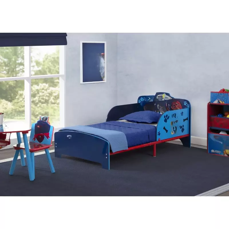 سرير أطفال خشبي ومعدني ، أزرق ، أفضل هدية للأطفال ، أطفال دلتا