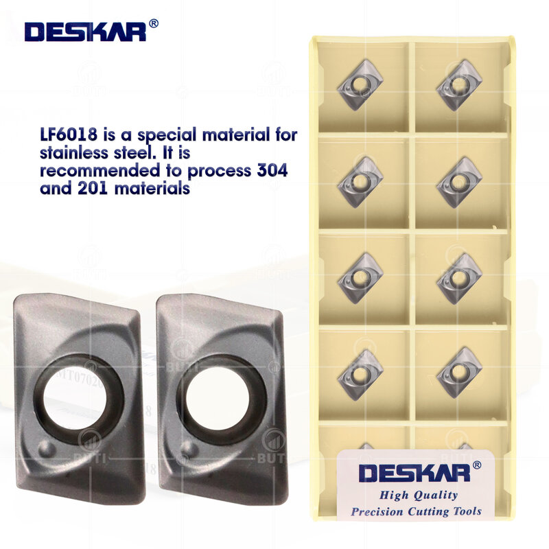 DESKAR 100% الأصلي JDMT070204R JDMT070208R LF6018 التصنيع باستخدام الحاسب الآلي طحن كربيد إدراج مخرطة القاطع تحول شفرات لالفولاذ المقاوم للصدأ