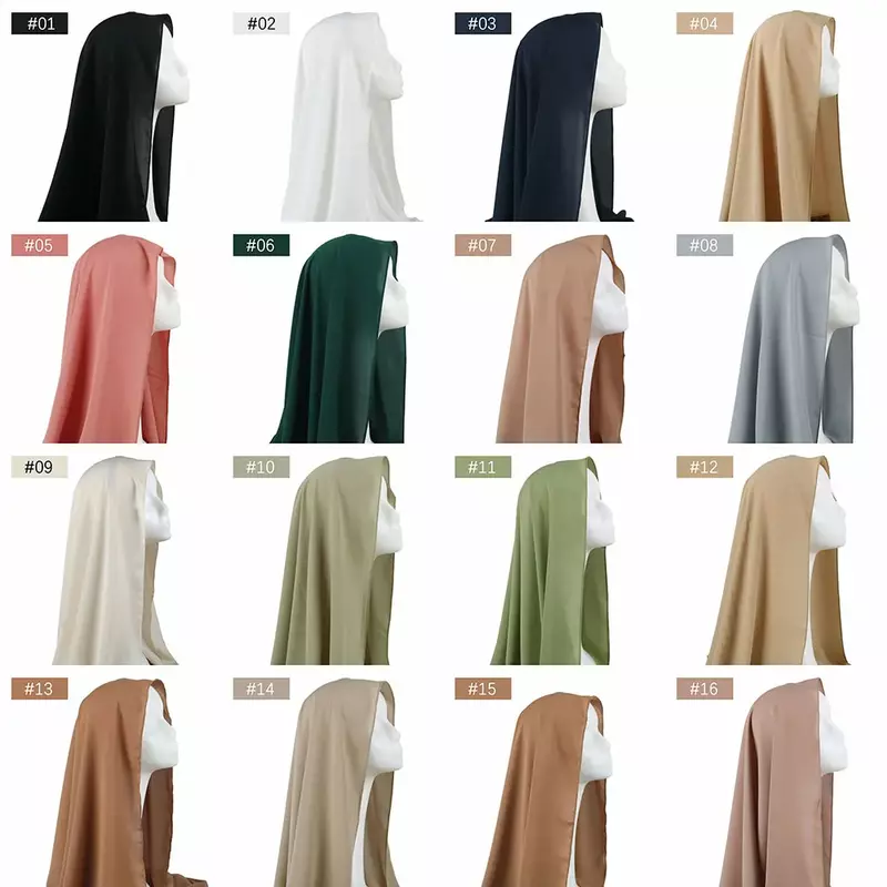 المرأة المسلمة غير شفافة الحرير الشيفون الحجاب التفاف مادة جديدة الحجاب الحجاب والأوشحة الإناث غطاء رأس الإسلامية
