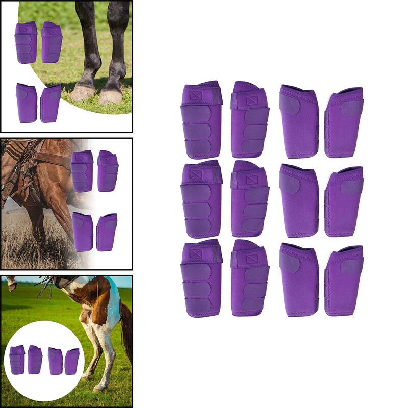 مجموعة حراس أحذية الحصان القابلة لإعادة الاستخدام ، ملحقات الفروسية ، قابلة للتعديل ، 4 way