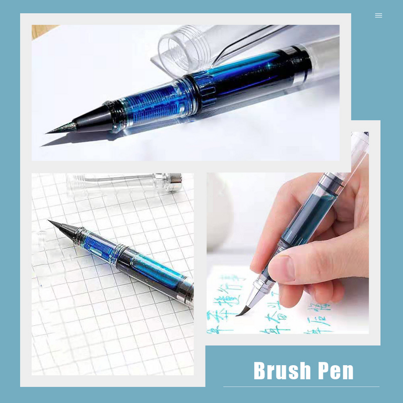 قلم حبر بألوان مائية بلاستيكي محمول ، أقلام ممارسة الخط ، أقلام مدرسية