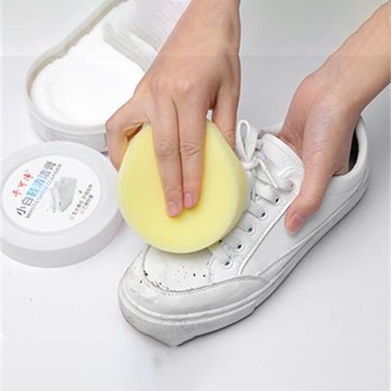 120 مللي صغيرة بيضاء تنظيف الأحذية كريم متعدد الوظائف رغوة تلميع الأحذية قطعة أثرية صيانة قوية إزالة التلوث المنزلية