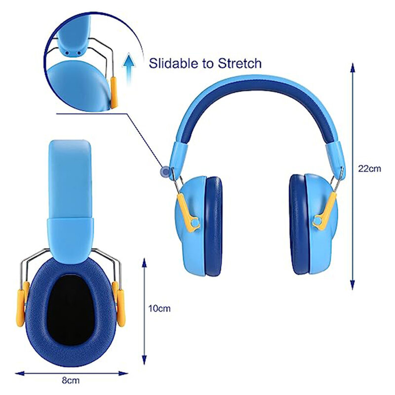 سماعات أذن للأطفال-سماعات مانعة للضوضاء 26dB حماية للأذنين واقيات السمع لعمر 6 أشهر إلى 14 سنة