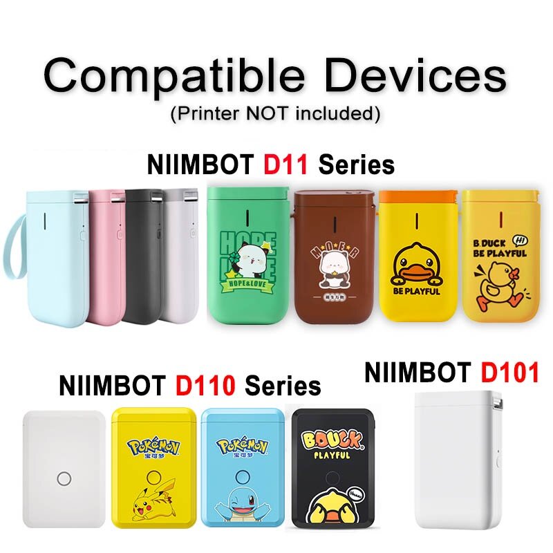 NIIMBOT-ملصق تخزين مصنف مقاوم للماء ، ملصق ورق ملون ، D11 ، D110 ، 9 صندوق هدايا لفات