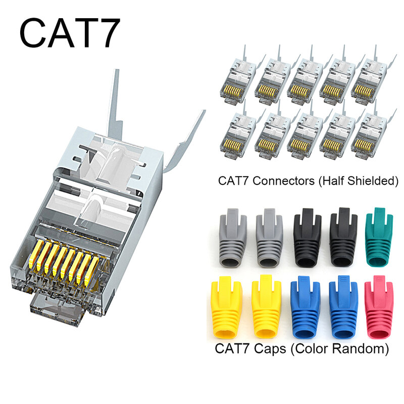 Xintylink-قابس كابل إيثرنت ، موصل Rj45 ، 50U RJ45 ، Cat7 ، Cat6a ، Stp ، ftp ، محمية ، محطات الشبكة ، Sftp ، الإنترنت Lan