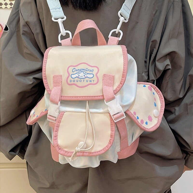 حقيبة ظهر نايلون MBTI-Cinnamoroll للنساء ، حقائب ظهر خفيفة الوزن ، حقيبة كاجوال صغيرة ، حقيبة نسائية يابانية جمالية ، حلوة ، لطيفة ، جديدة ، موضة