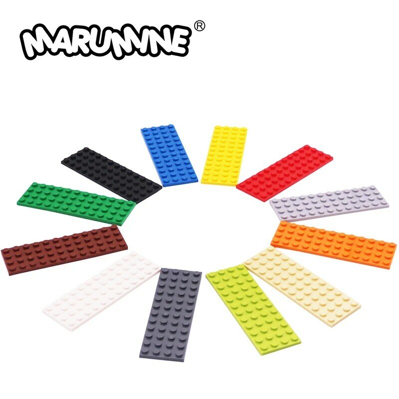 Marumine 4x12 نقطة قاعدة لوحة الجسيمات اللبنات 3029 MOC الطوب الاكسسوارات 10 قطعة للأطفال لتقوم بها بنفسك ألعاب تعليمية الكلاسيكية