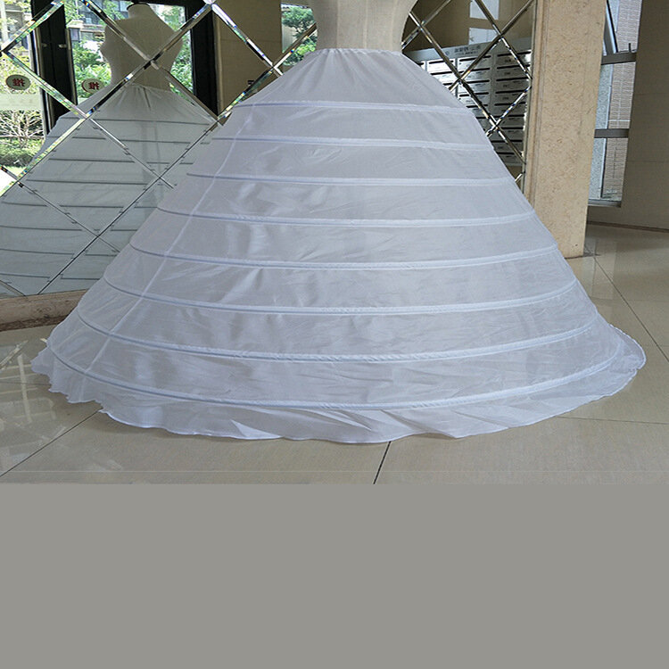 8 Hoops Puffy Wedding Petticoat Bridal White Dress 130 cm 150 cm in Maximum Diameter 2022