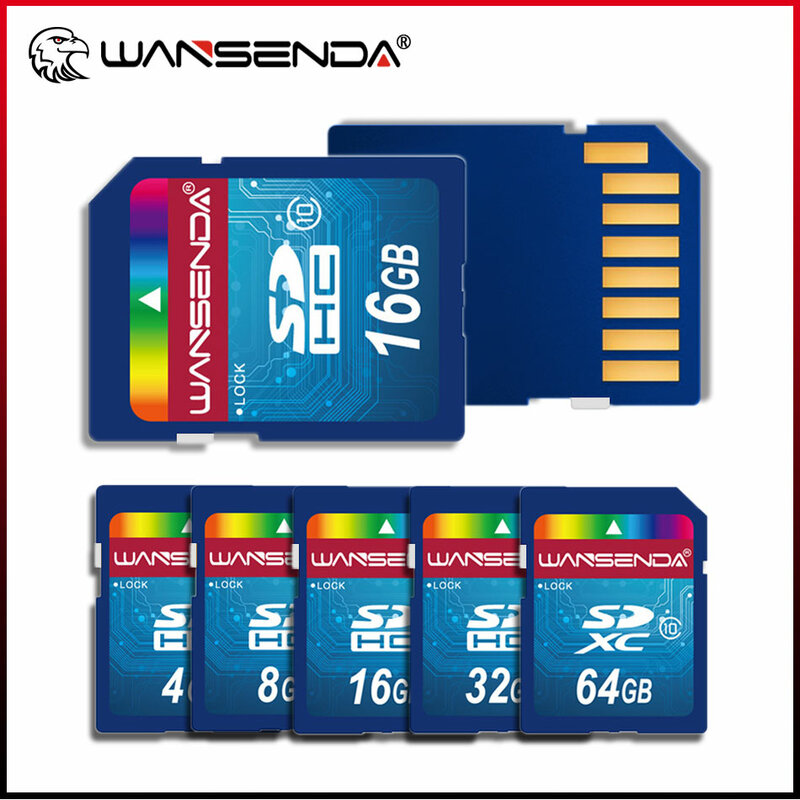 بطاقة ذاكرة رقمية آمنة من وانسيندا بالحجم الكامل 4 جيجا بايت 8 جيجا بايت 16 جيجا بايت 32 جيجا بايت 64 جيجا بايت بطاقة ذاكرة فلاش SDHC SDXC للأجهزة الرقمية تخزين الملفات